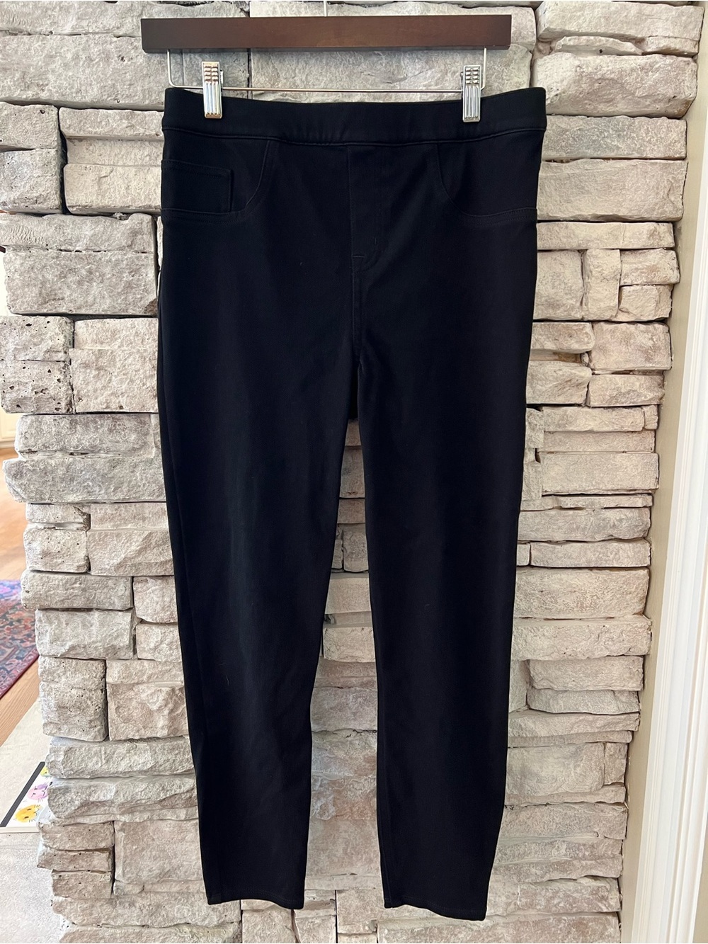 SPANX Jean-Ish Black Pull-On Pants with Smooth Waistband